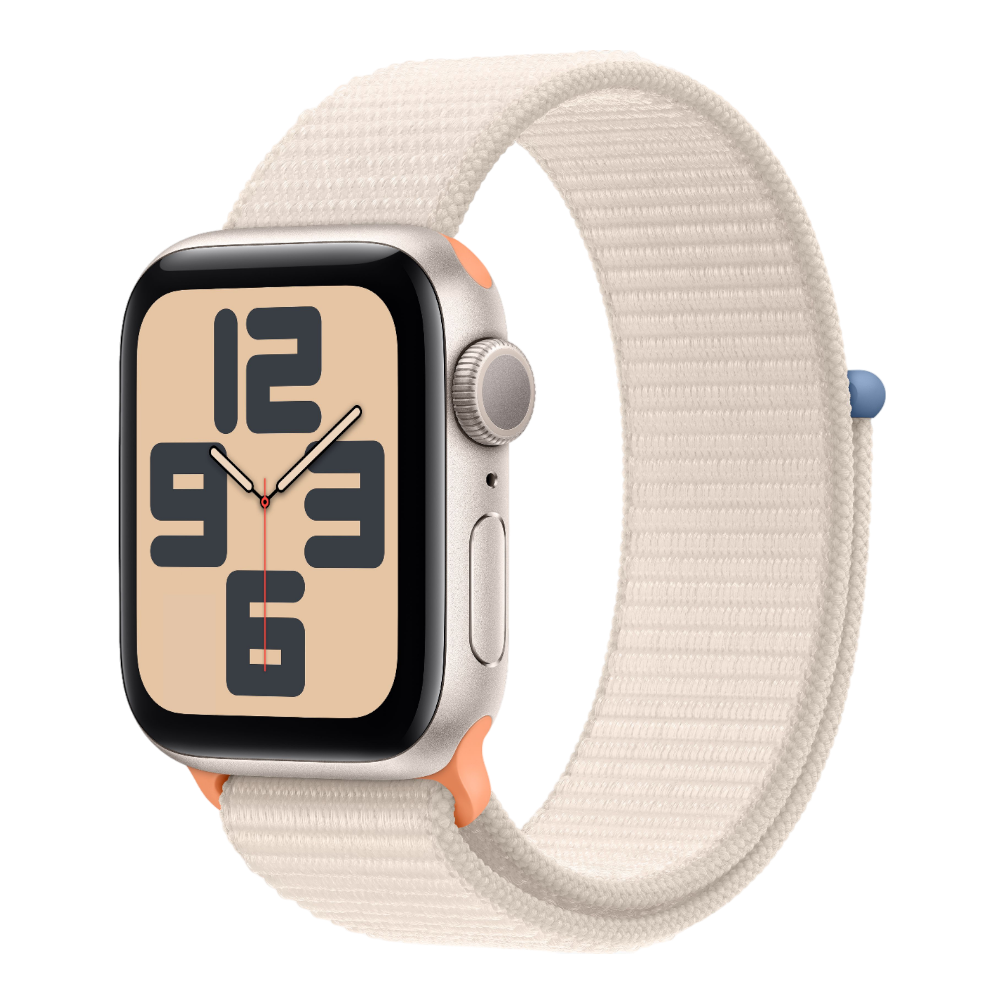 Apple Watch SE GPS, 40mm Starlight Aluminum Case with Starlight Sport Loop - alAsil